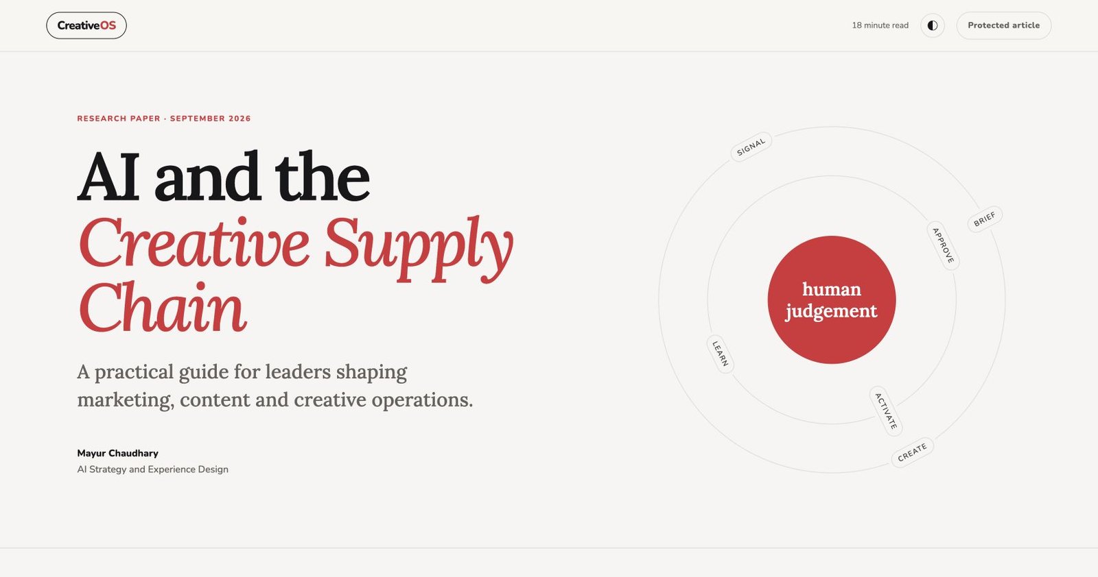 AI and the Creative Supply Chain website screenshot